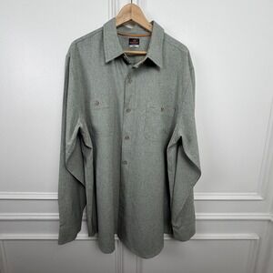 Ridgecut Toughwear Mens XLT Green Long Sleeve Button Down Work Shirt RC11011